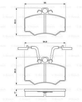 Колодки тормозные дисковые ALFA ROMEO 33 (907A)| 33 Sport Wagon (907B) BOSCH 0986424184