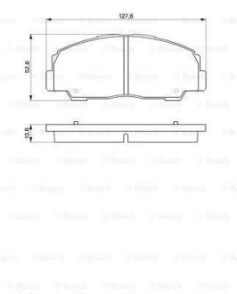 Колодки гальмівні дискові DAIHATSU Rocky/Rugger \'\'F \'\'2.2-2.8 \'\'93-02 BOSCH 0986424297