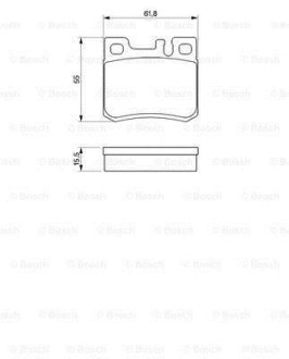 Гальмівні колодки дискові BOSCH 0986424358