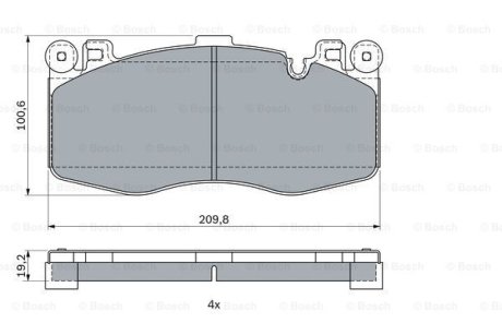 Тормозные колодки дисковые BOSCH 0986424387