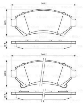 Колодки тормозные дисковые BOSCH 0 986 424 466