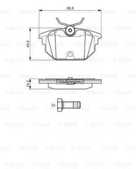 Комплект гальмівних колодок BOSCH 0986424545