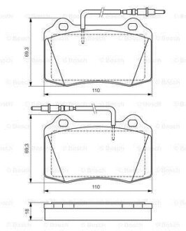 Комплект гальмівних колодок BOSCH 0986424658