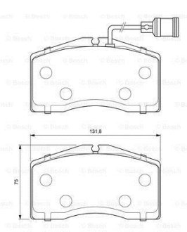 Тормозные колодки дисковые BOSCH 0986424664