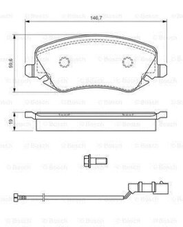 Комплект гальмівних колодок BOSCH 0986424679