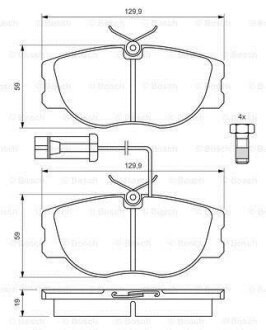 Комплект гальмівних колодок BOSCH 0986460942