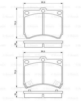 ГАЛЬМІВНІ КОЛОДКИ, ДИСКОВІ BOSCH 0986460974