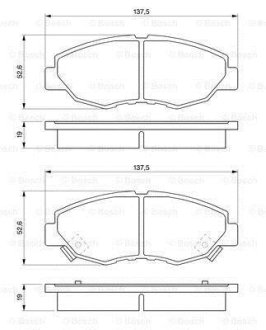 Тормозные колодки дисковые BOSCH 0986461124