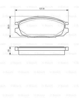 Тормозные колодки, дисковые BOSCH 0986461133