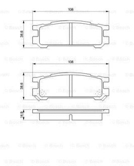 Колодки гальмівні дискові SUBARU SVX 3.3i/Impreza/Legacy -98 BOSCH 0986461143