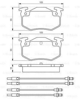 ДИСКОВI КОЛОДКИ ПЕРЕДНI BOSCH 0986466350