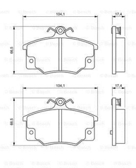 ГАЛЬМІВНІ КОЛОДКИ, ДИСКОВІ BOSCH 0986468380