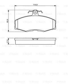 Тормозные колодки дисковые BOSCH 0986468613