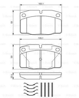 Колодки тормозные дисковые OPEL AsconaC/KadettE/MantaB/ RekordE/VectraA BOSCH 0986469390