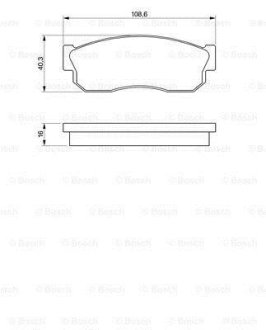 Колодки тормозные дисковые NISSAN/SUBARU Sunny/Justy/Libero >>00 BOSCH 0986469580