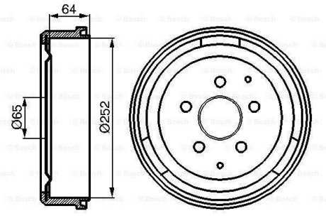 Барабан тормозной BOSCH 0 986 477 033