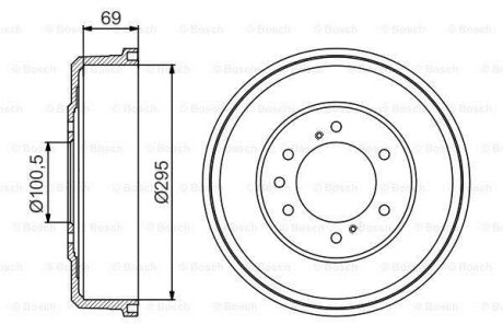 Барабан тормозной BOSCH 0 986 477 165