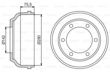 Гальмівний барабан BOSCH 0986477195
