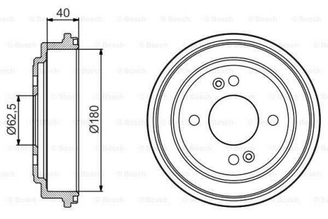 Гальмівний барабан BOSCH 0986477216