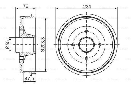 Гальмівний барабан BOSCH 0986477290