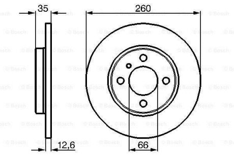 ДИСК тормозной передний BOSCH 0 986 478 029