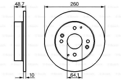 Тормозной диск BOSCH 0986478172