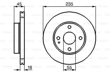 Диск тормозной MAZDA 121/121/Metro/323/MX-5 \'\'F BOSCH 0986478241