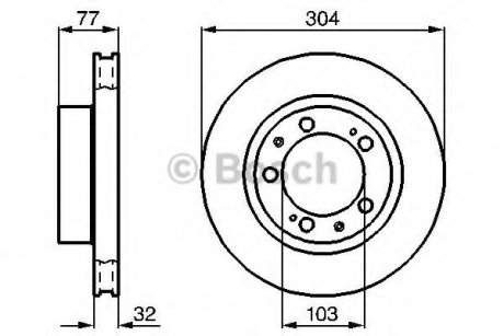 A_Тормозной диск AUDI/PORSCHE 80/928/944 \'\'FL BOSCH 0986478408