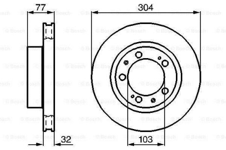 A_Тормозной диск - снят с выр-ва BOSCH 0986478409