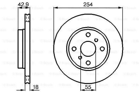 Диск тормозной TOYOTA Paseo,Sera 1,5 88-99 BOSCH 0986478585