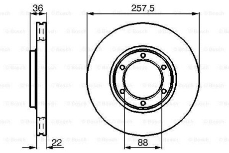 Диск тормозной BOSCH 0986478596