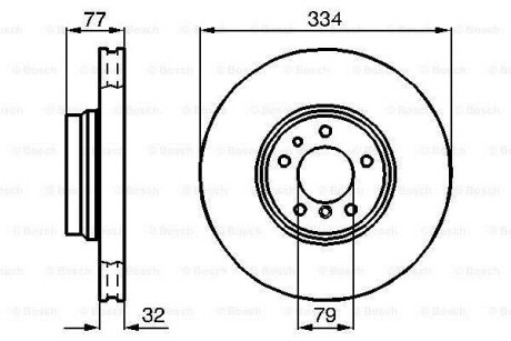 Диск тормозной BMW 7(E38) 5,0-4,0D F "94-"01 BOSCH 0986478623