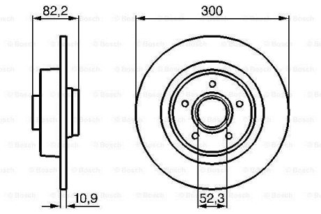 Диск гальмівний RENAULT \'\'R \'\'2.0-3.5 \'\'02-09 BOSCH 0986478971