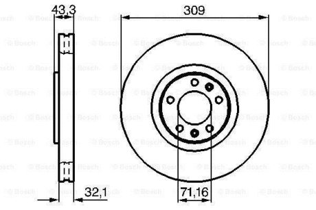 Диск тормозной BOSCH 0 986 479 027