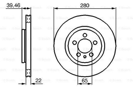 ДИСК тормозной передний BOSCH 0 986 479 156