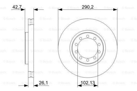 Тормозной диск BOSCH 0986479342