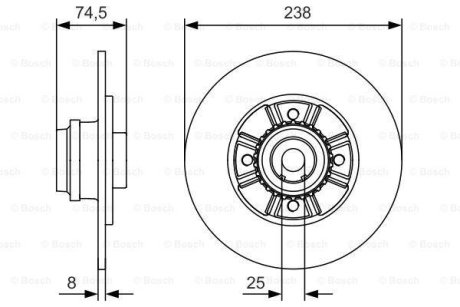 Тормозной диск BOSCH 0986479760