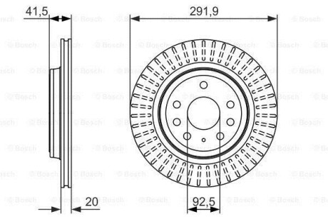 Диск тормозной FIAT/OPEL/SAAB Croma/Signum/Vectra/9-3 \'\'R BOSCH 0986479950