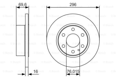 Диск тормозной BOSCH 0 986 479 A51