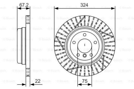 Диск тормозной BMW 1 E81/3 E90 \'\'R "05-13 BOSCH 0986479A78