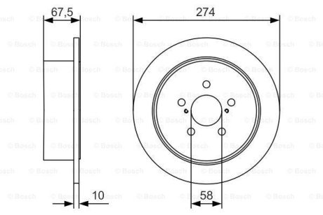 Диск тормозной BOSCH 0 986 479 A82