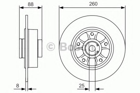 Гальмівний диск з підшипником BOSCH 0 986 479 C87