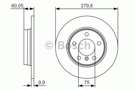 Тормозной диск BOSCH 0986479S34 (фото 1)