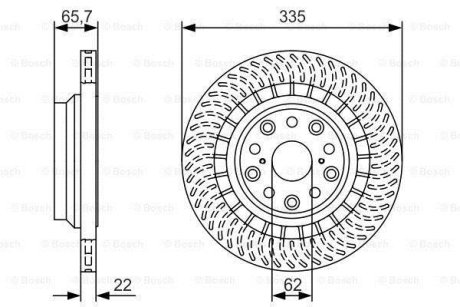 Диск гальмівний BOSCH 0 986 479 T35