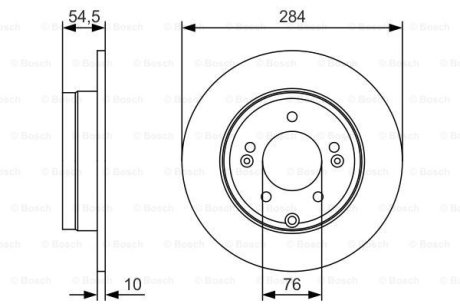 Диск тормозной задний BOSCH 0 986 479 T49