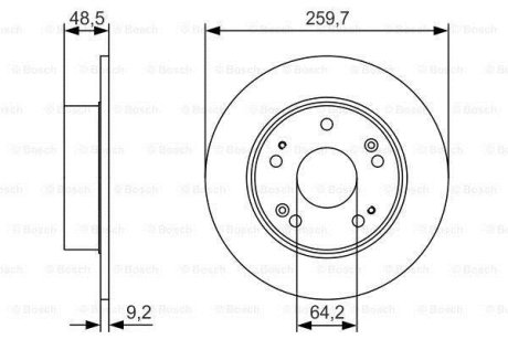 Диск тормозной BOSCH 0 986 479 T81