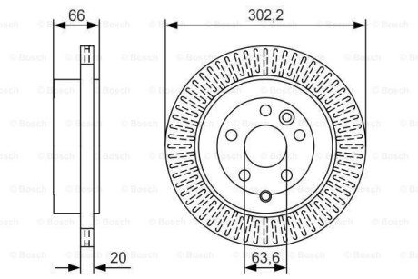 Диск тормозной BOSCH 0 986 479 U44