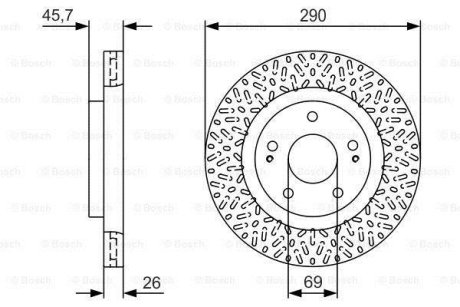 Тормозной диск BOSCH 0986479U80