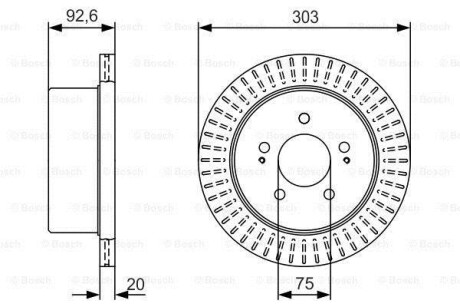 Диск тормозной BOSCH 0 986 479 V26