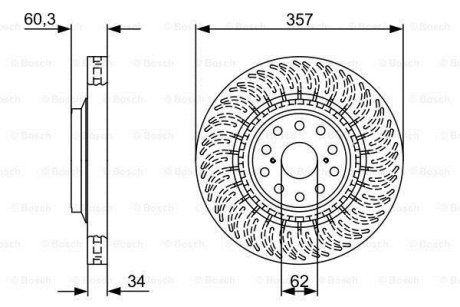 Диск гальмівний BOSCH 0 986 479 V64